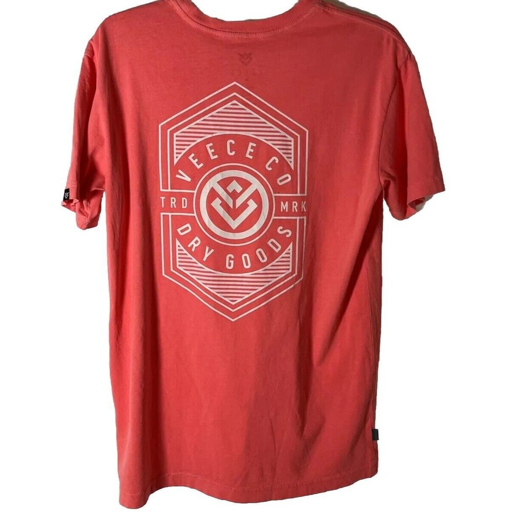 M Veece Orange Stretched SS Woman Graphic Tee Crew Neck Short Cap Sleeve